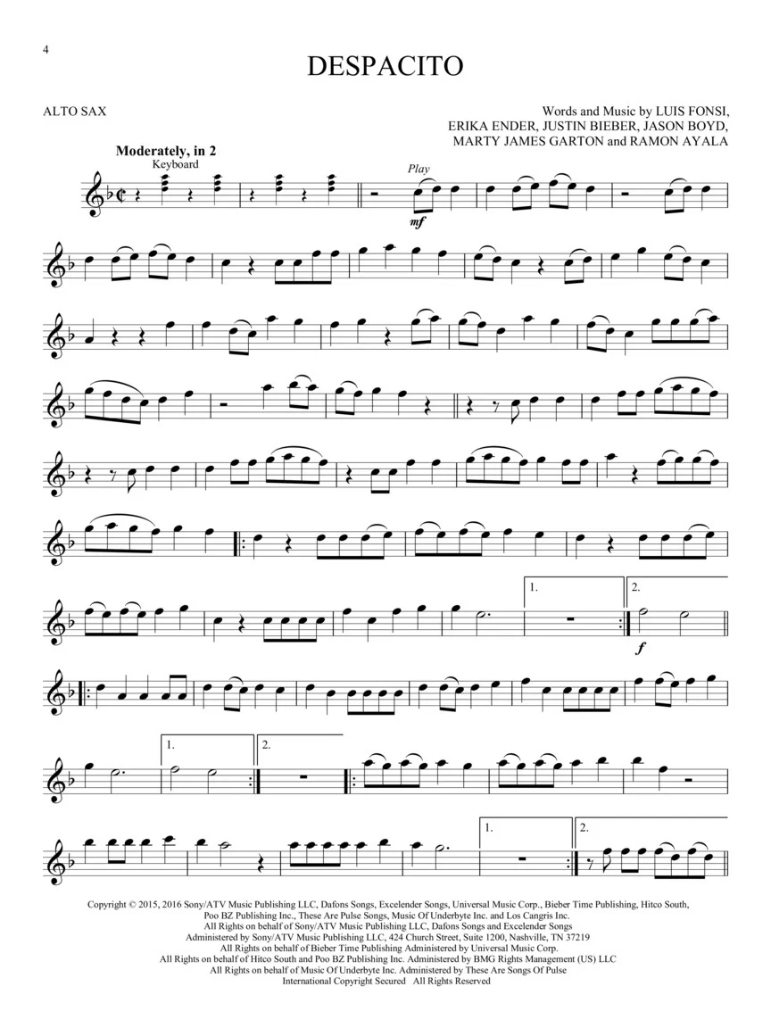 12 Pop Hits, Alto Saxophone - Image 3