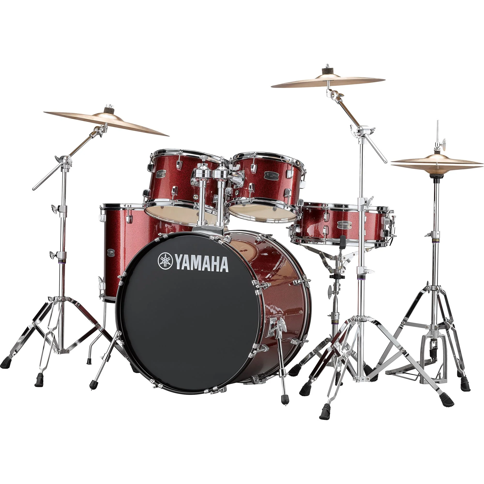 Yamaha Rydeen Drum Set (10", 12", 16", Snare Drum, 22") with Hardware, Cymbals and Drum Stool - Image 13