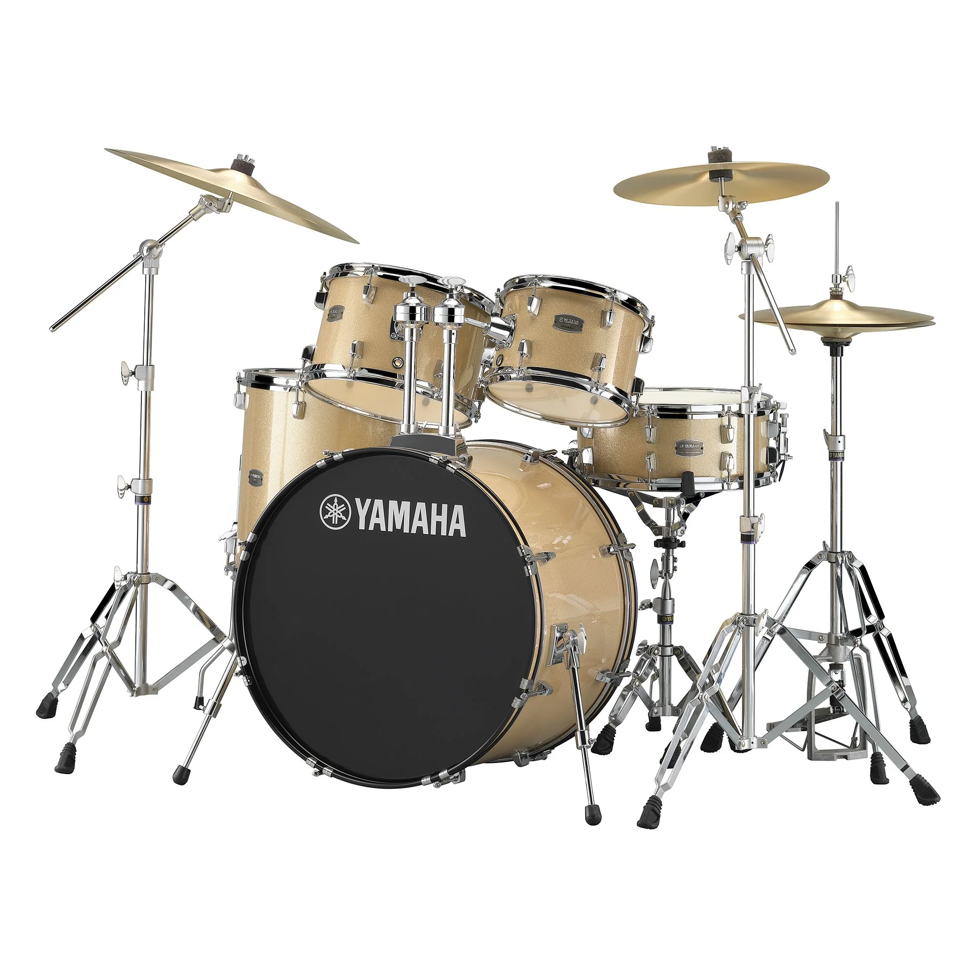 Yamaha Rydeen Drum Set (10", 12", 16", Snare Drum, 22") with Hardware, Cymbals and Drum Stool - Image 3