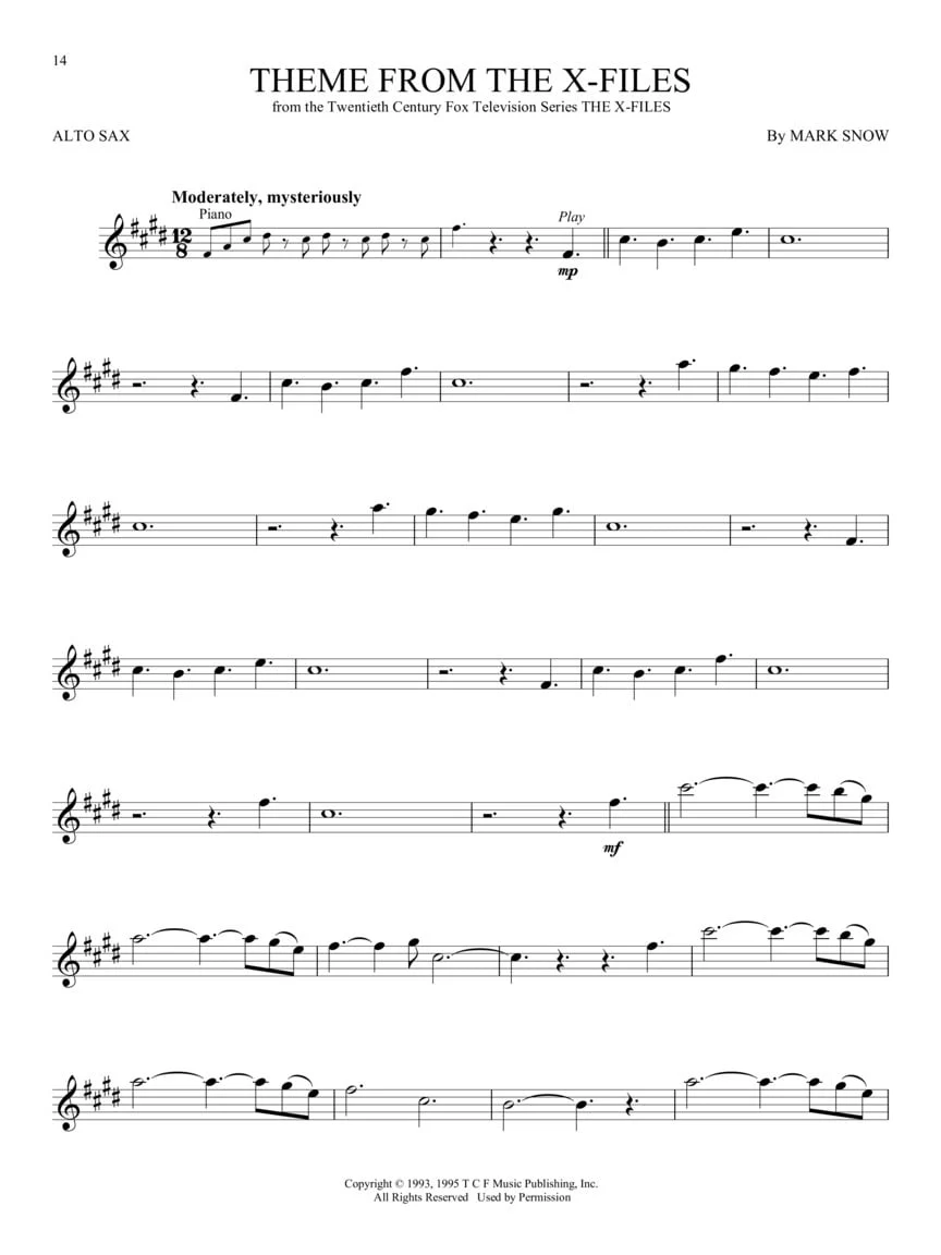 Movie and TV Music, Alto Saxophone - Image 4